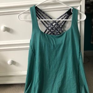 Lululemon Green Lattice Back Tank top